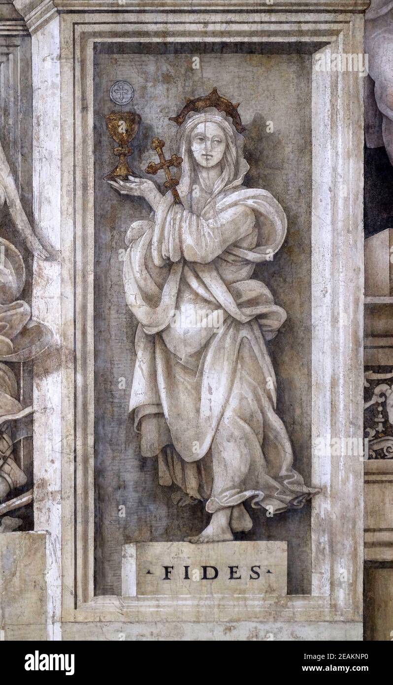Fides, detail of Filippino Lippi's frescoes in the Strozzi Chapel