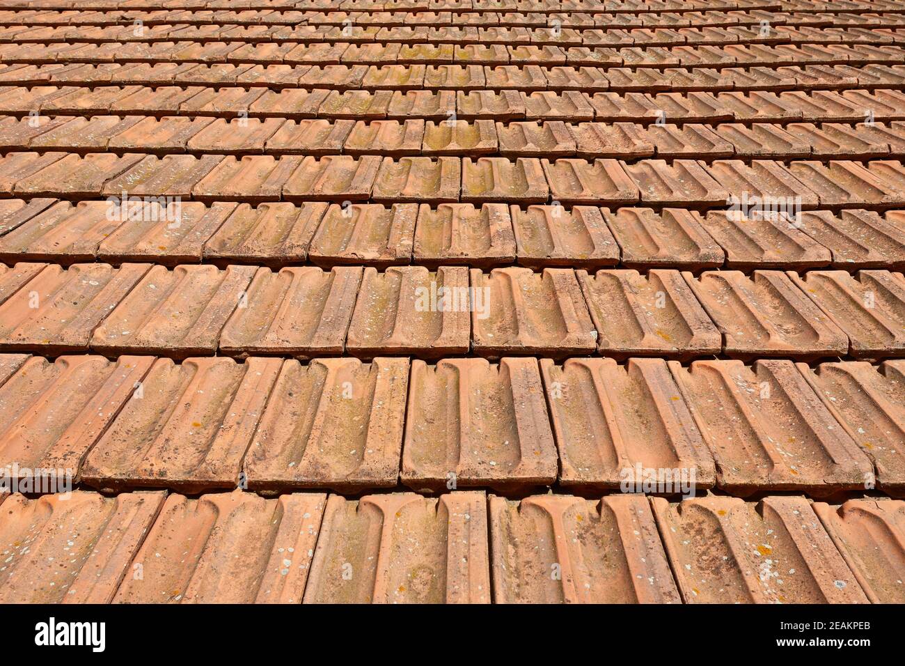 Old roof tiles texture Stock Photo