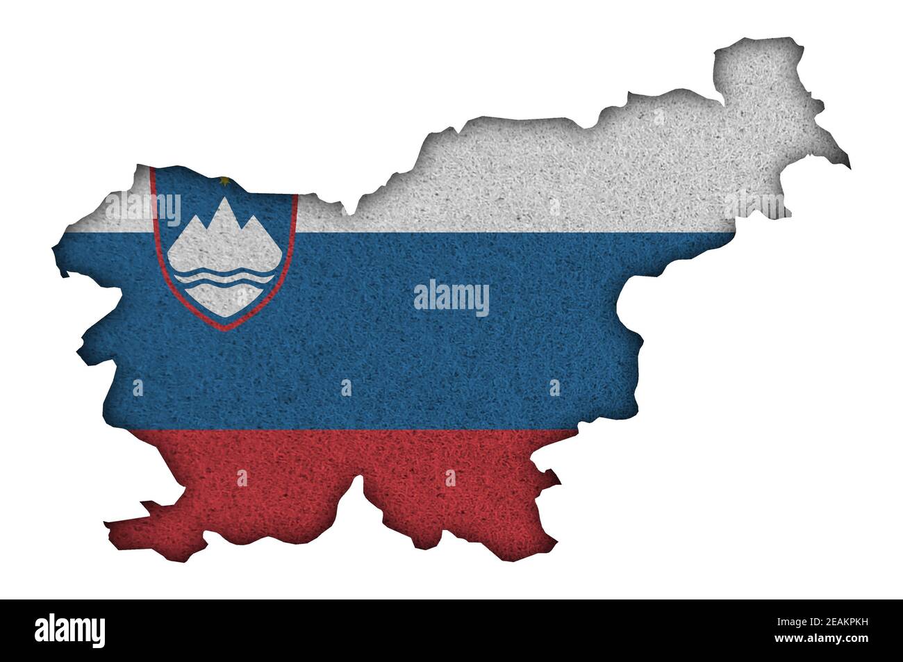 Map and flag of Slovenia on felt Stock Photo - Alamy
