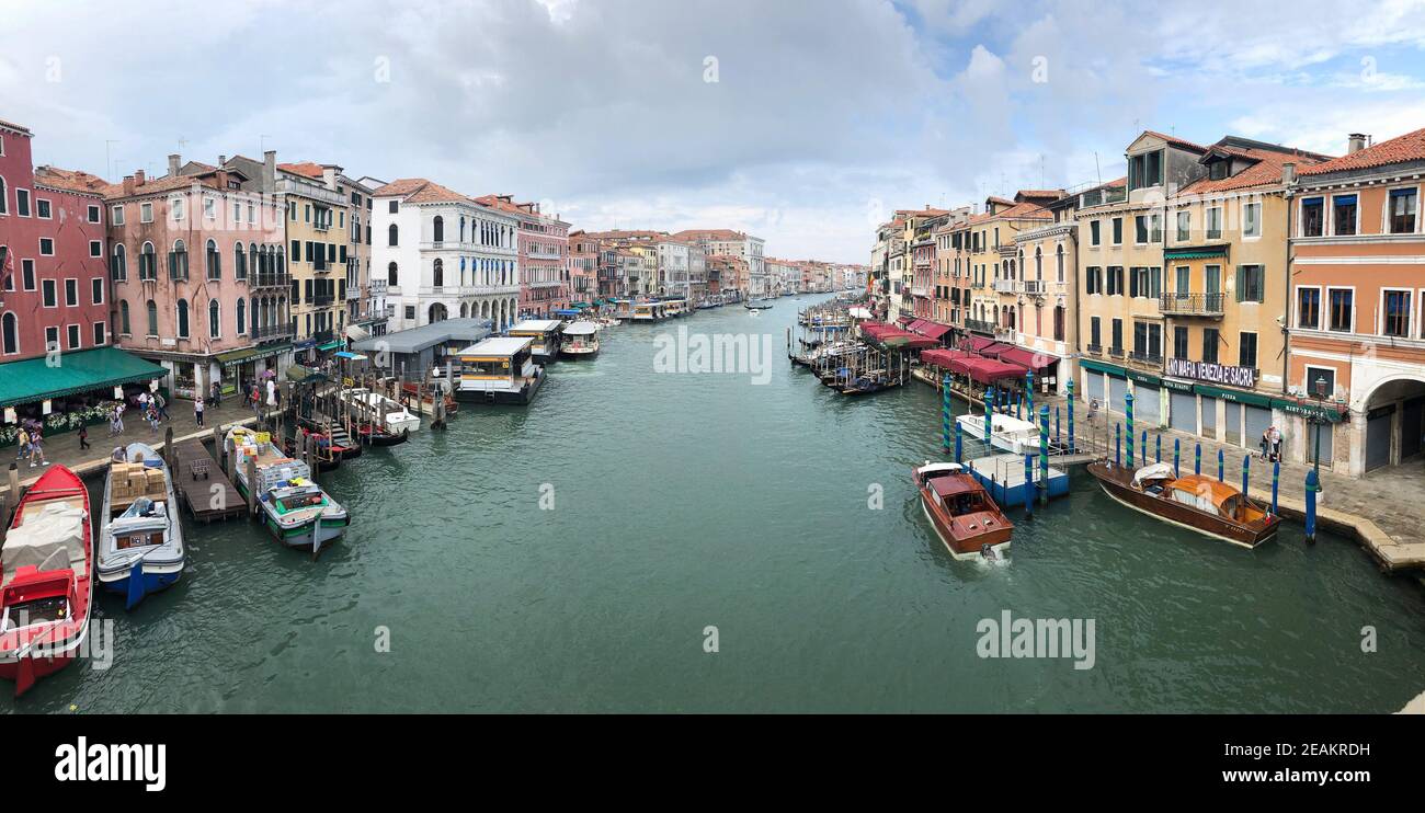 Buildings along the Grand Canal in Venice, Italy Stock Photo