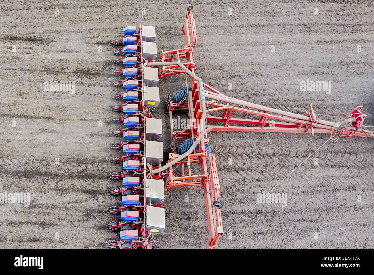 Grain sowing machine with attachments Stock Photo by ©alho007