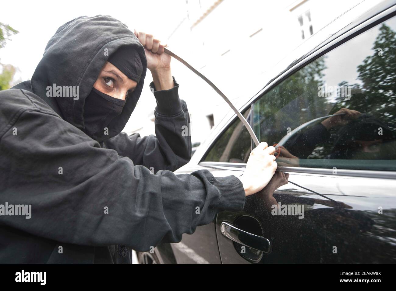 Breaking Into A Car Car Theft Stock Photo Alamy