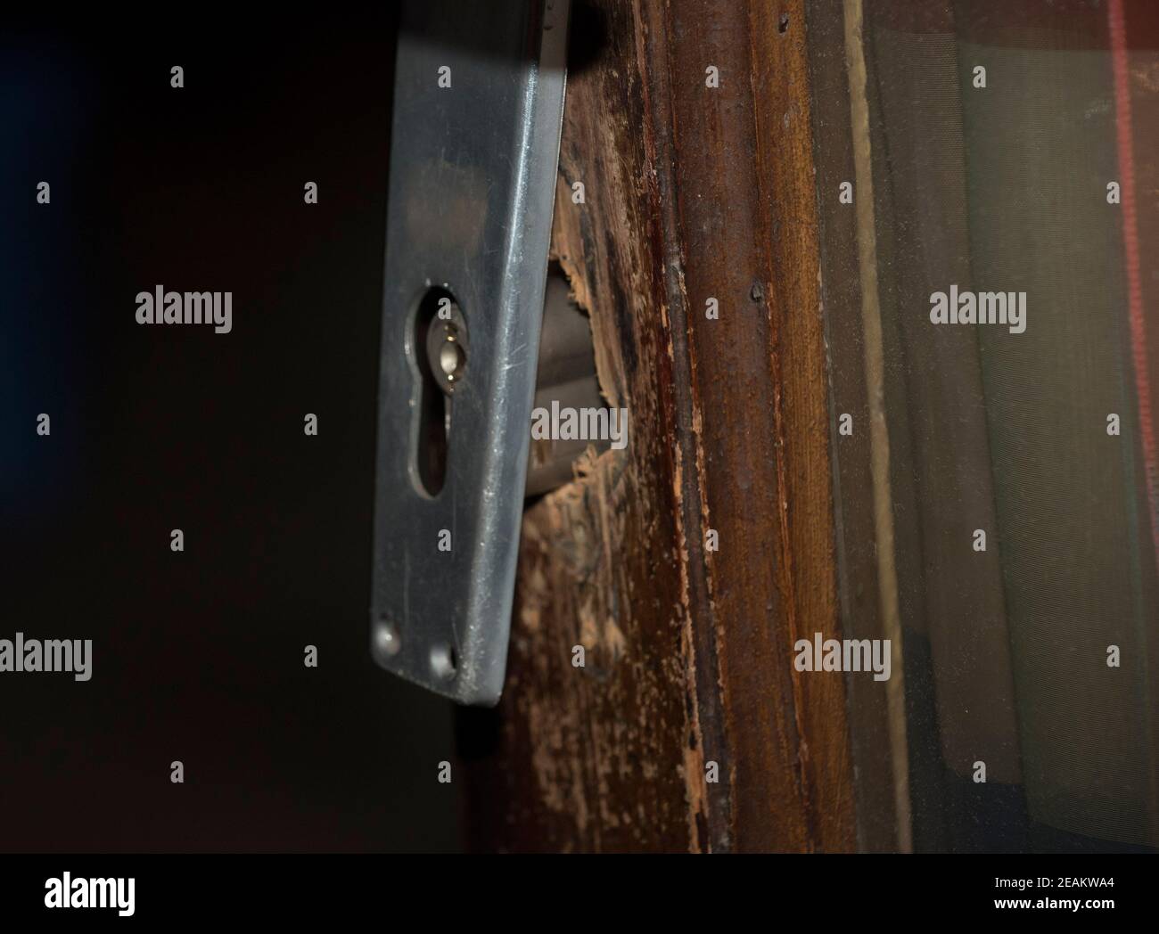 breaking and entering into an apartment Stock Photo Alamy