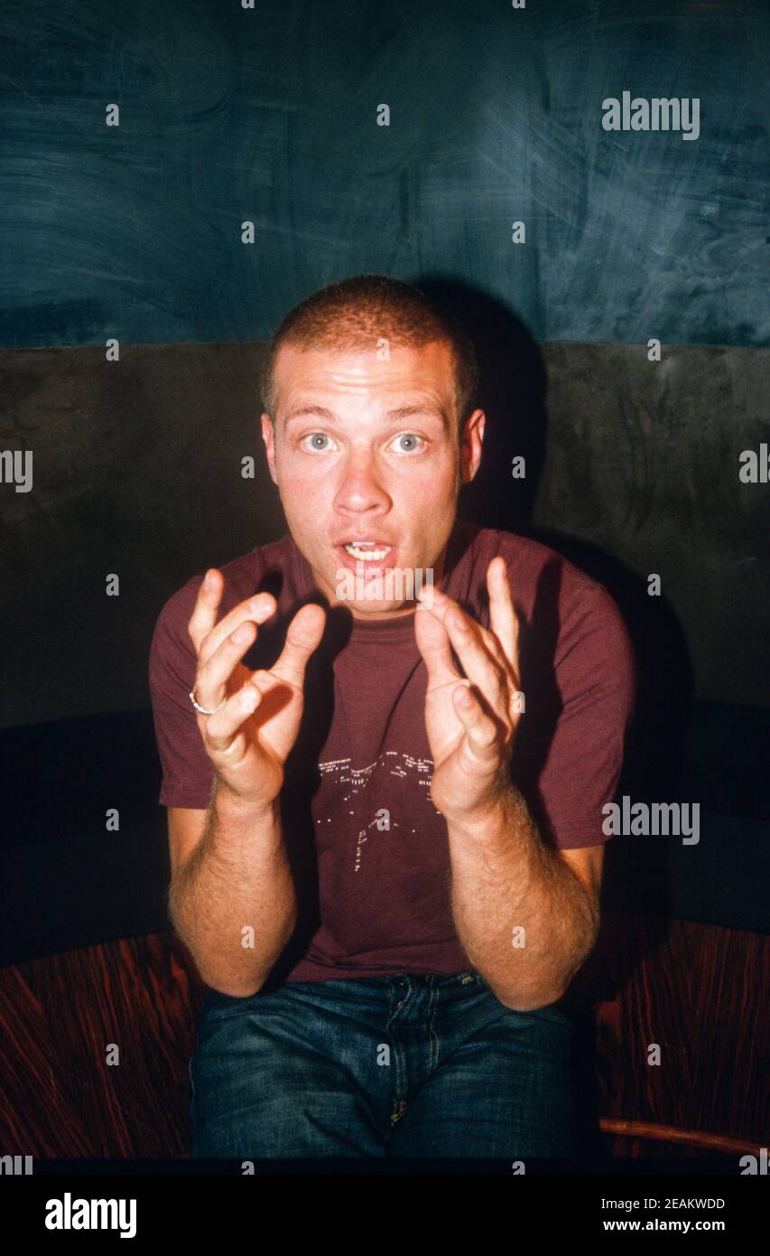 Dermot O'Leary photographed at the Barfly, 2nd August 2000, Camden London, England. Stock Photo