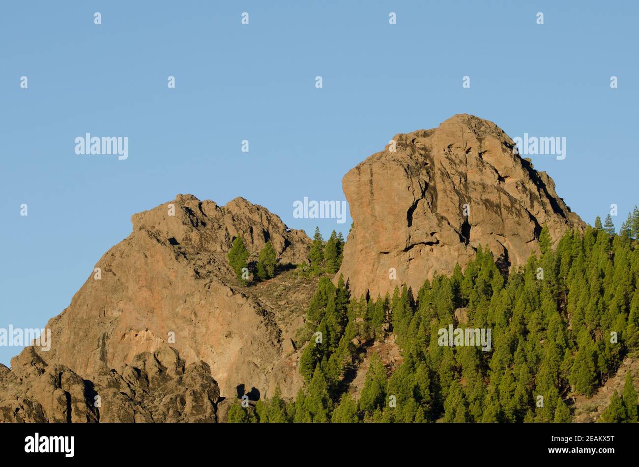 Rocky cliff in The Nublo Natural Monument. Stock Photo
