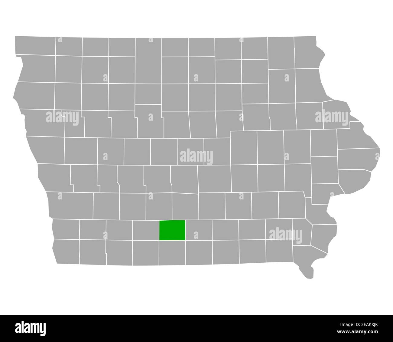 Map of Clarke in Iowa Stock Photo Alamy