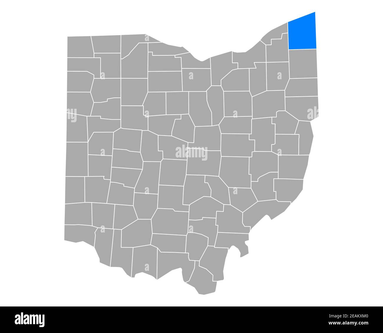 Map of Ashtabula in Ohio Stock Photo Alamy