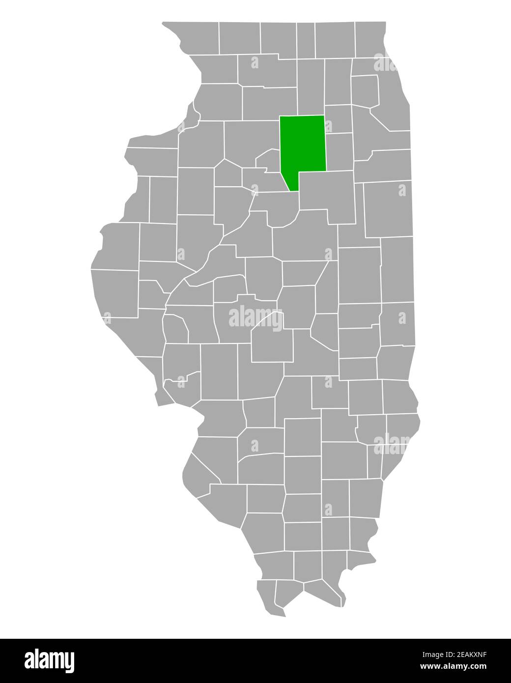 Map of La Salle in Illinois Stock Photo