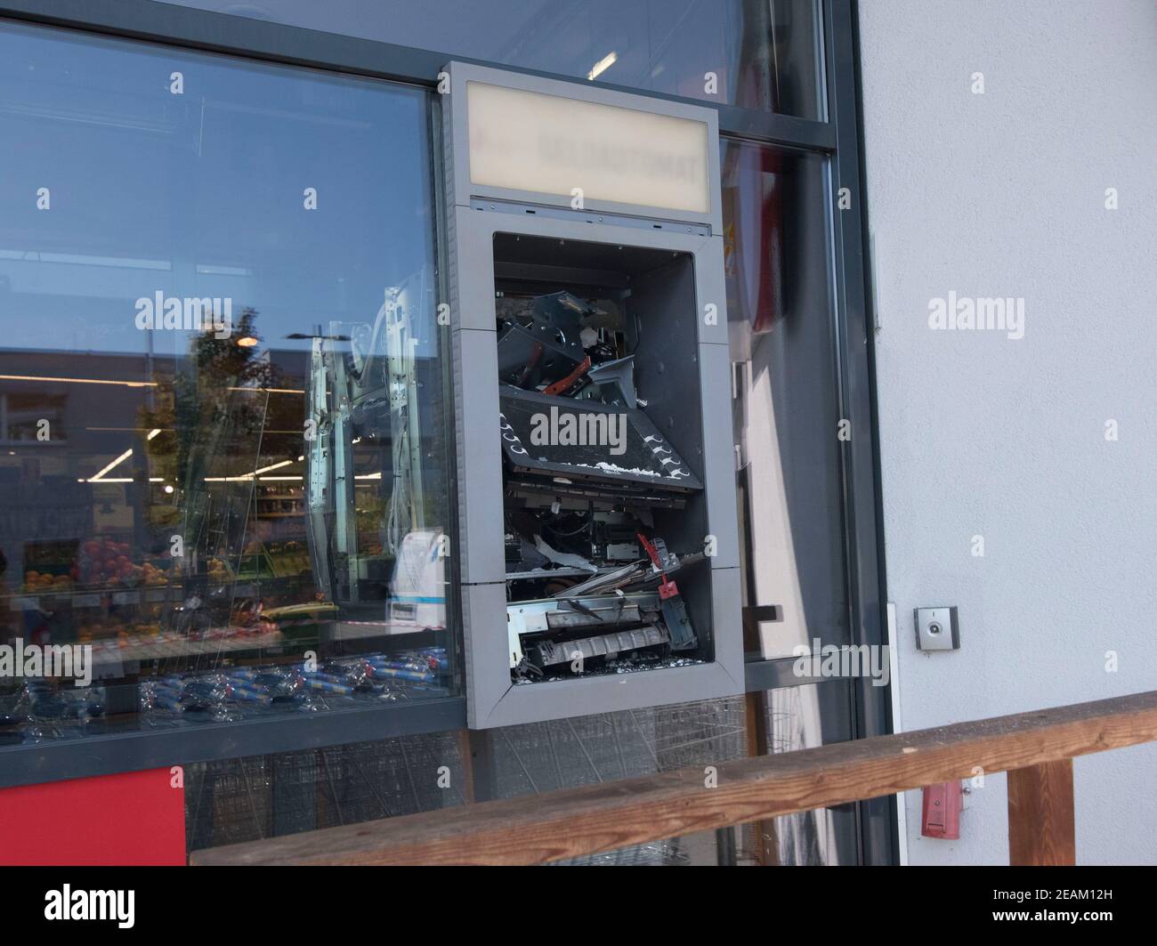 atm burglary and stealing as a criminal offense Stock Photo
