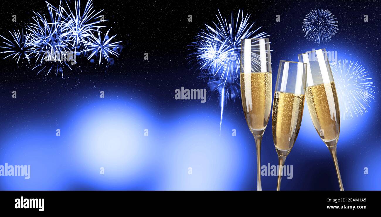 New years eve celebration background with champagne Stock Photo - Alamy