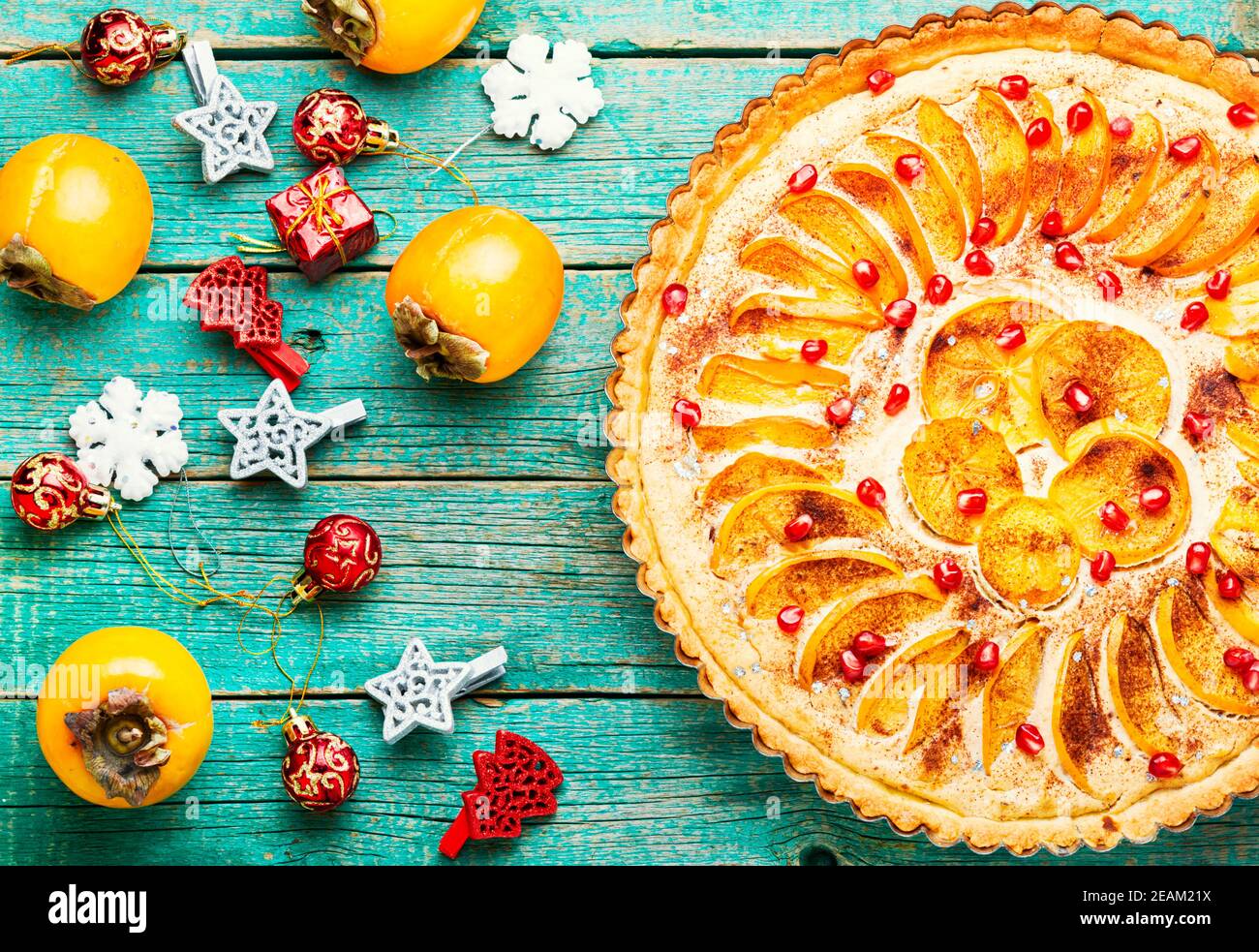 Christmas fruit tart Stock Photo Alamy