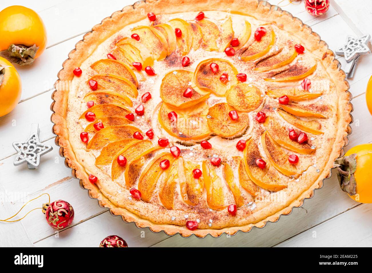 Christmas fruit tart Stock Photo Alamy