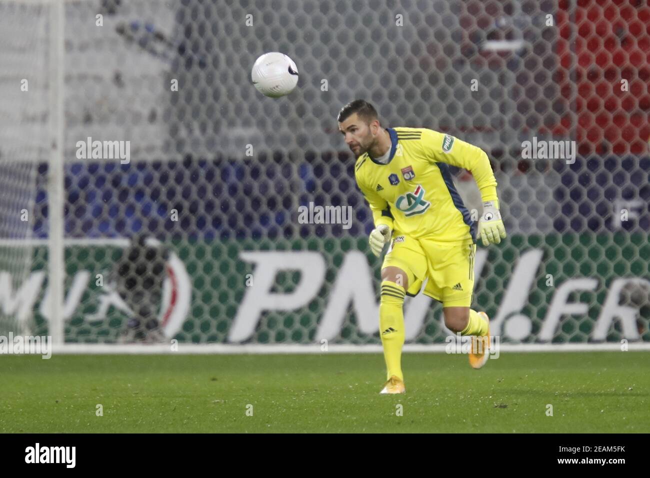 Anthony LOPES of Lyon during the French Cup, round of 64 football match between Olympique Lyonnais and AC Ajaccio on February 9, / LM Stock Photo