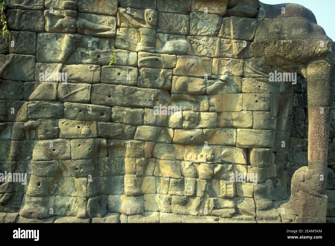 CAMBODIA SIEM REAP ANGKOR TERRACE OF ELEPHANTS Stock Photo