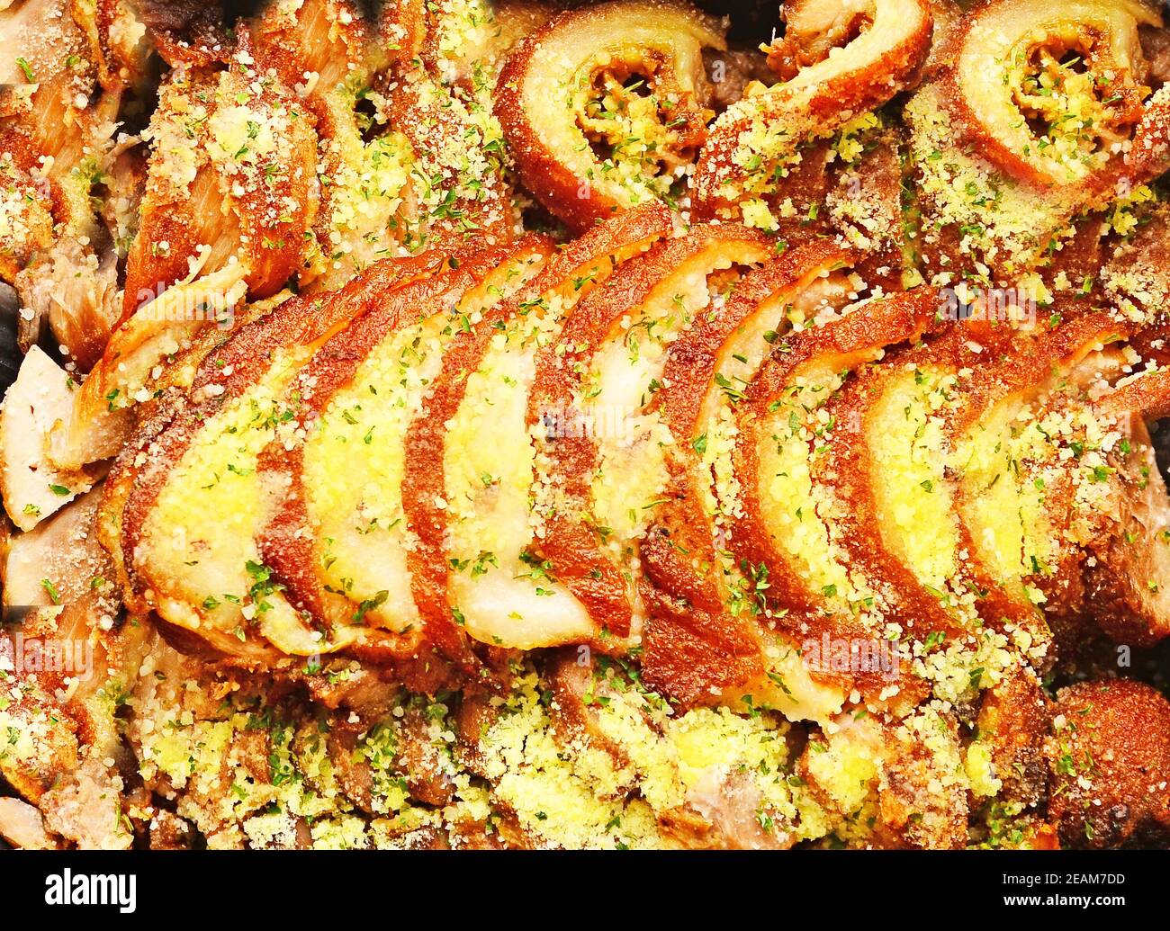 Tasty foods - trotters, slice of leg of pig - Koreans enjoy trotters with family or friends time to time Stock Photo