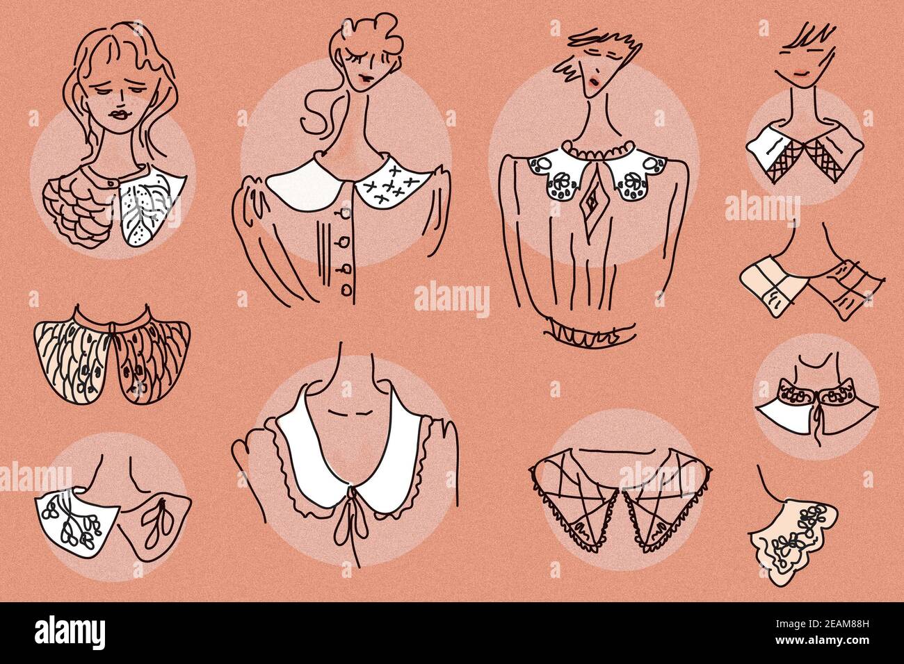 Shirt collar illustration hi-res stock photography and images - Alamy