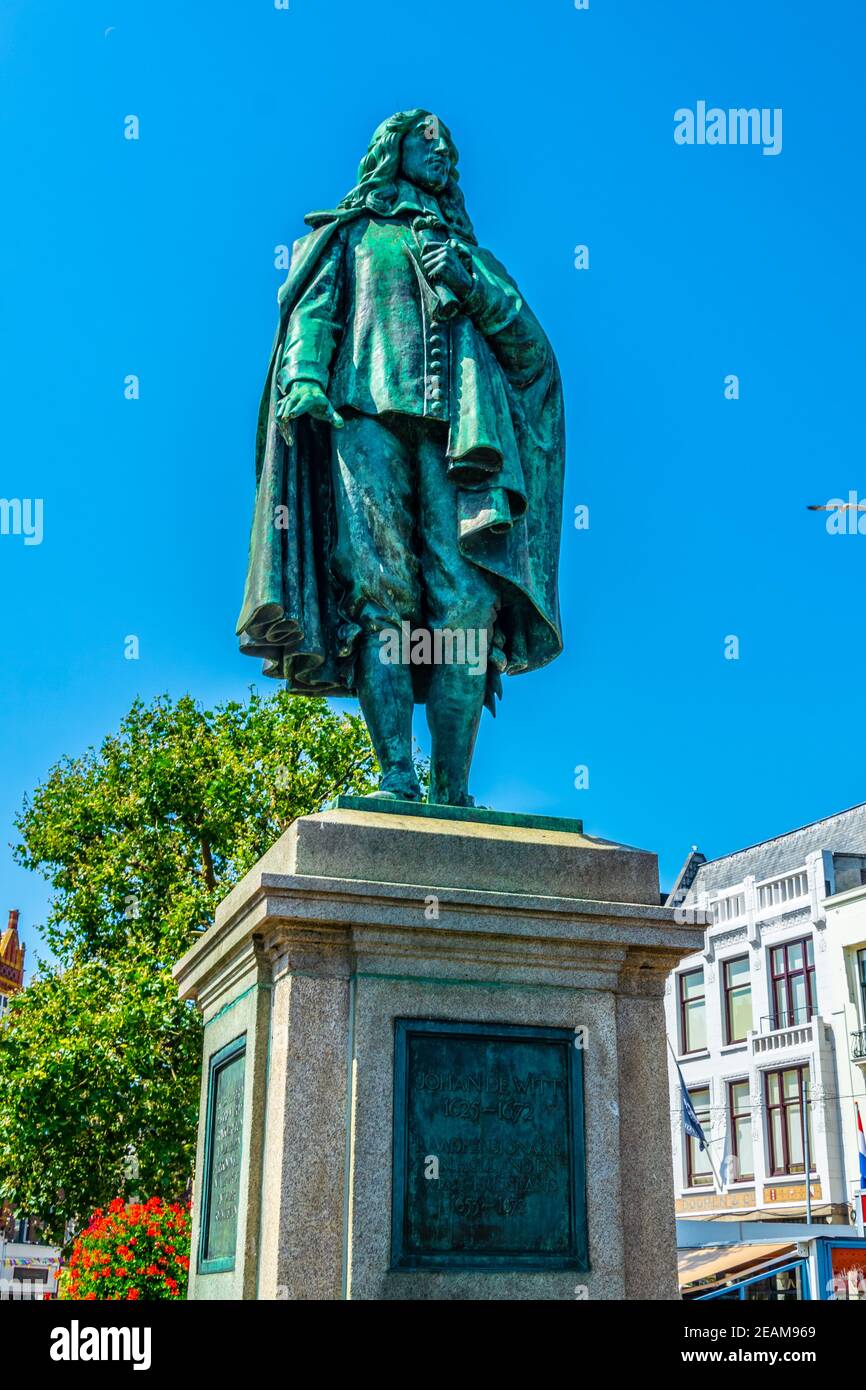 Statue of Johan de Witt in the Hague, Netherlands Stock Photo