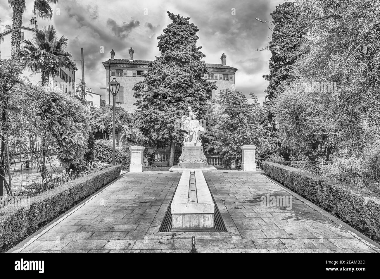 Fragonard Monument in the town of Grasse, Cote d'Azur, France Stock