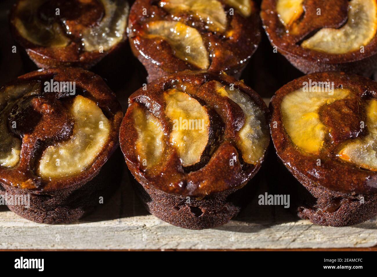 vegan choclate pear cake , Clean living Stock Photo