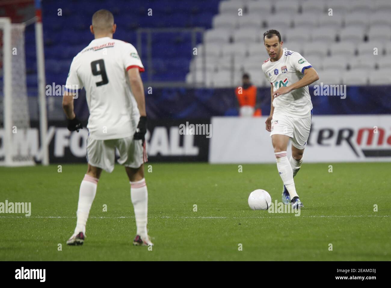 Djamel BENLAMRI of Lyon during the French Cup, round of 64 football match  between Olympique Lyonnais and AC Ajaccio on February / LM Stock Photo -  Alamy