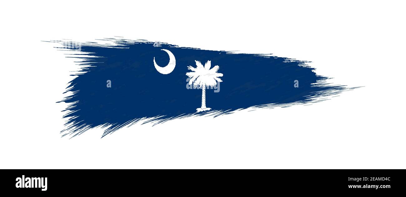 Flag of South Carolina US State in grunge brush stroke, vector grunge ...
