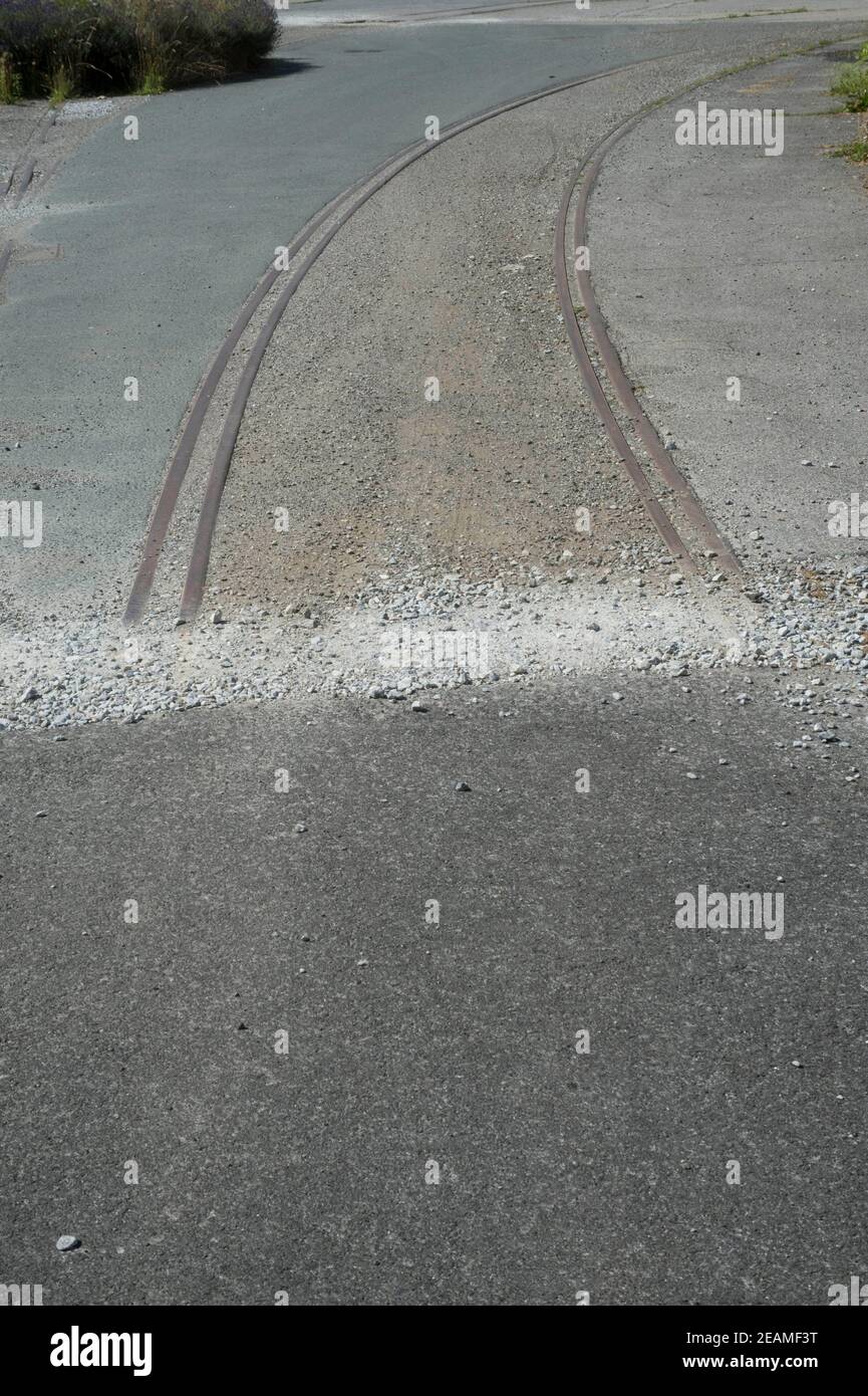 vehicle tracks on traffic routes Stock Photo