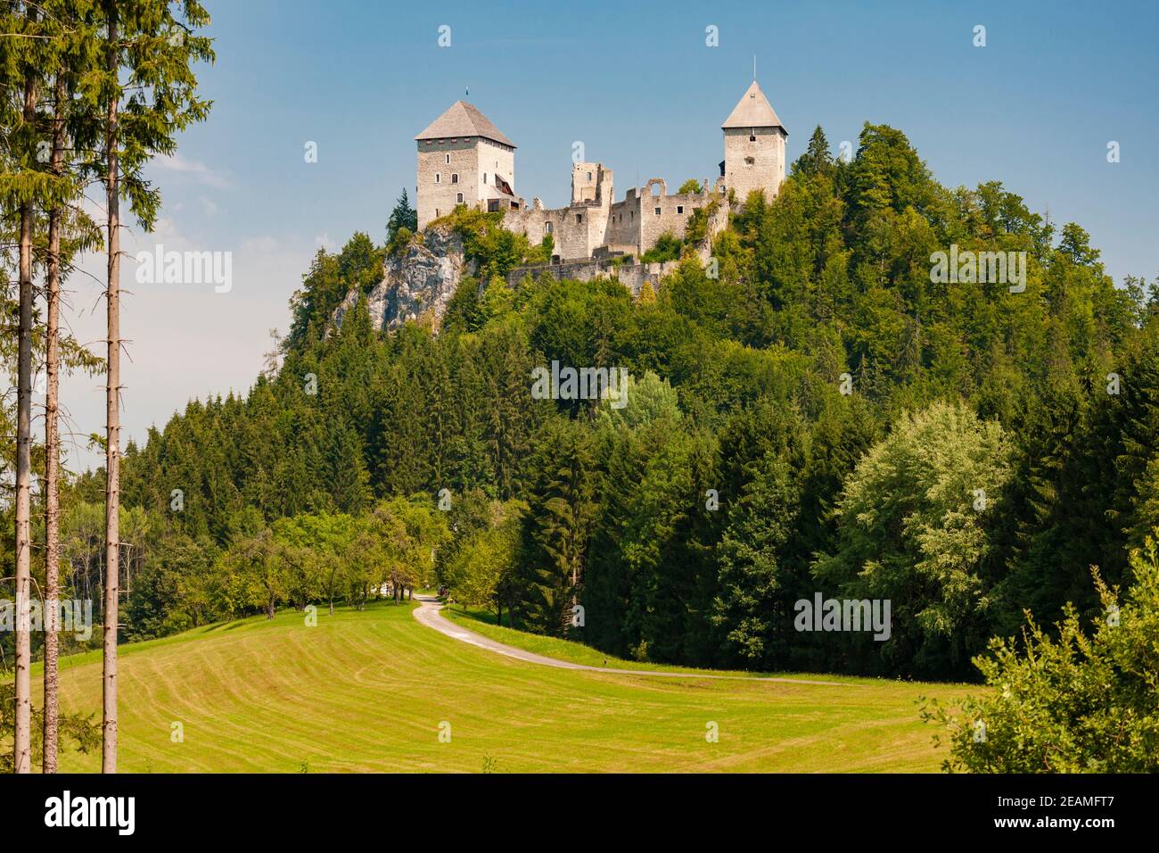 Gallenstein Castle, Municipality of Sankt Gallen, district Liezen, state of Styria, Austria Stock Photo