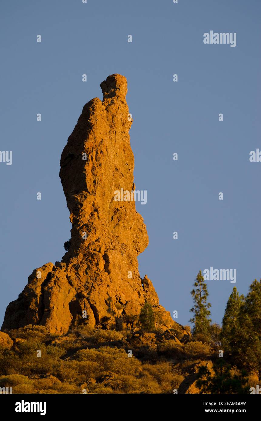 El Fraile rock in The Nublo Natural Monument. Stock Photo