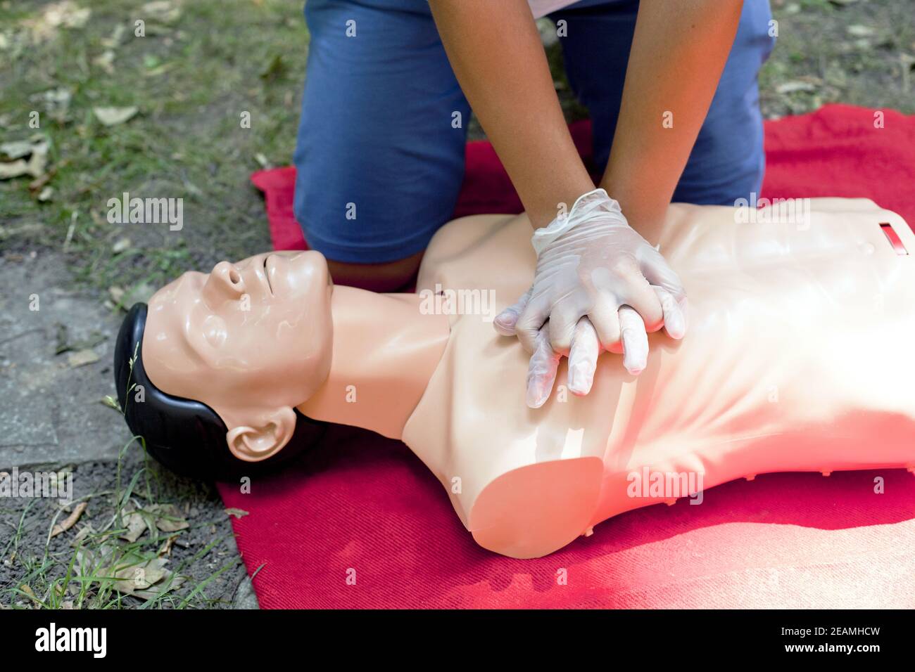 cardiopulmonary resuscitation - CPR Stock Photo