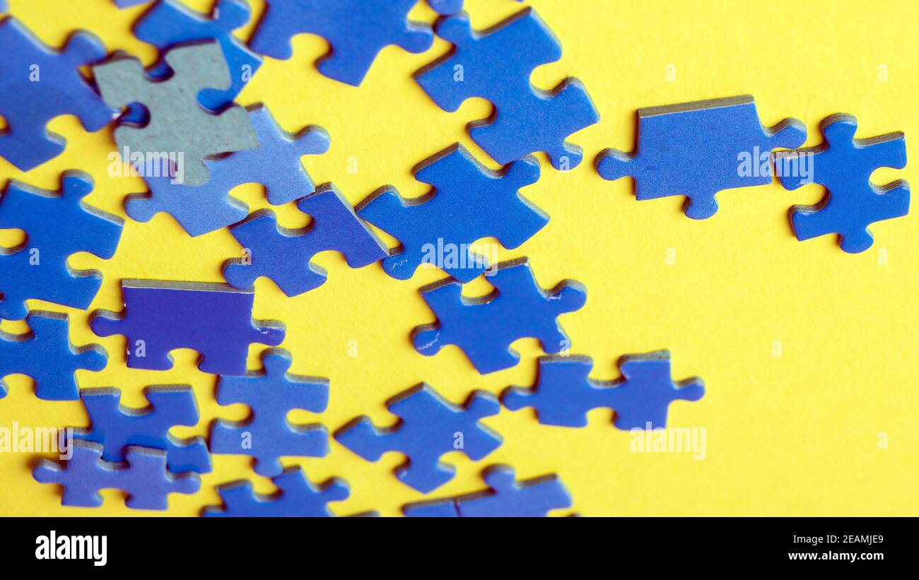 blue puzzles, textures and background Stock Photo