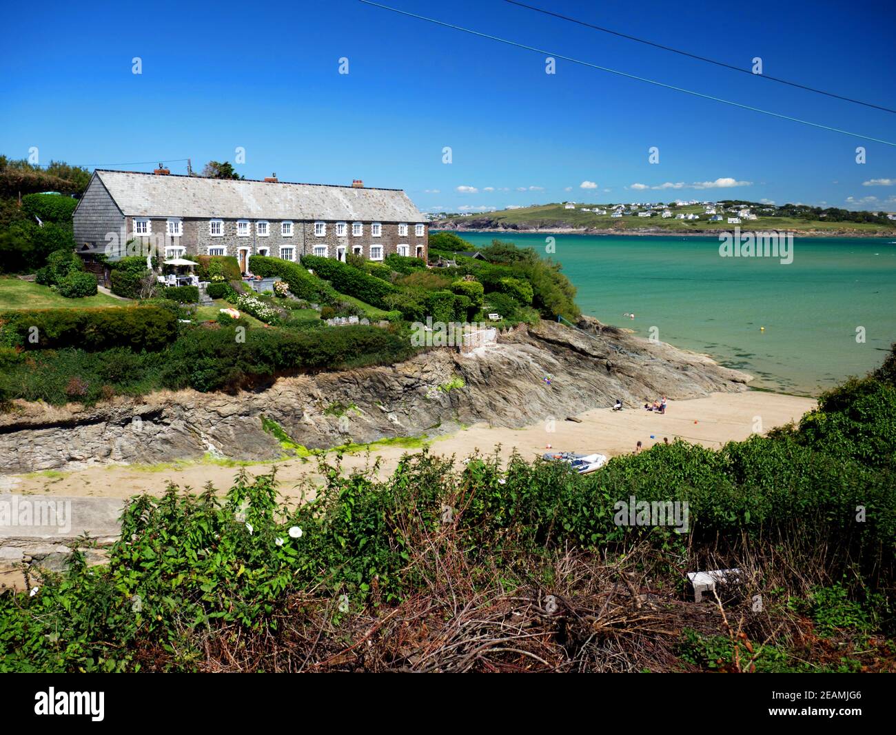 Hawker's Cove, overlooking the Camel estuary near Padstow, Cornwall