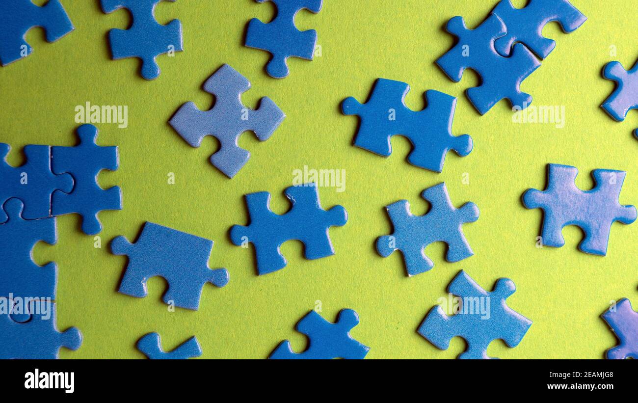 blue puzzles, textures and background Stock Photo