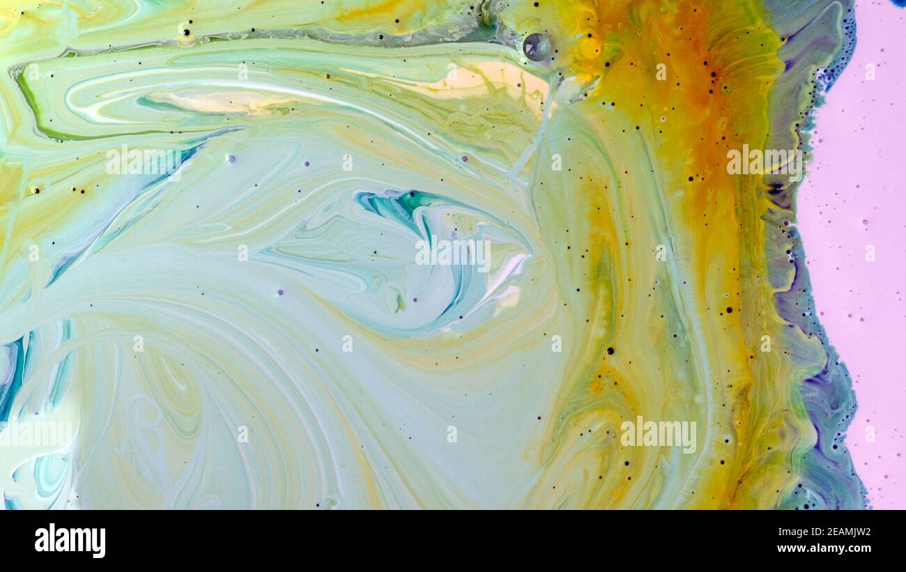 The colors of the aqueous ink are translucent. Abstract multicolored ...