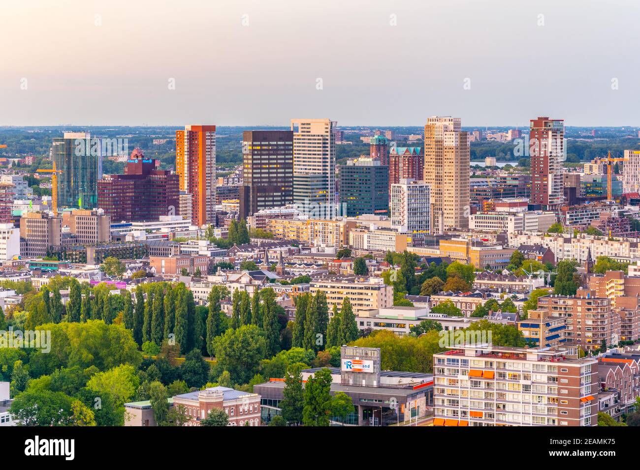 Rotterdam Sunset Rijnhaven aerial hi-res stock photography and images - Alamy