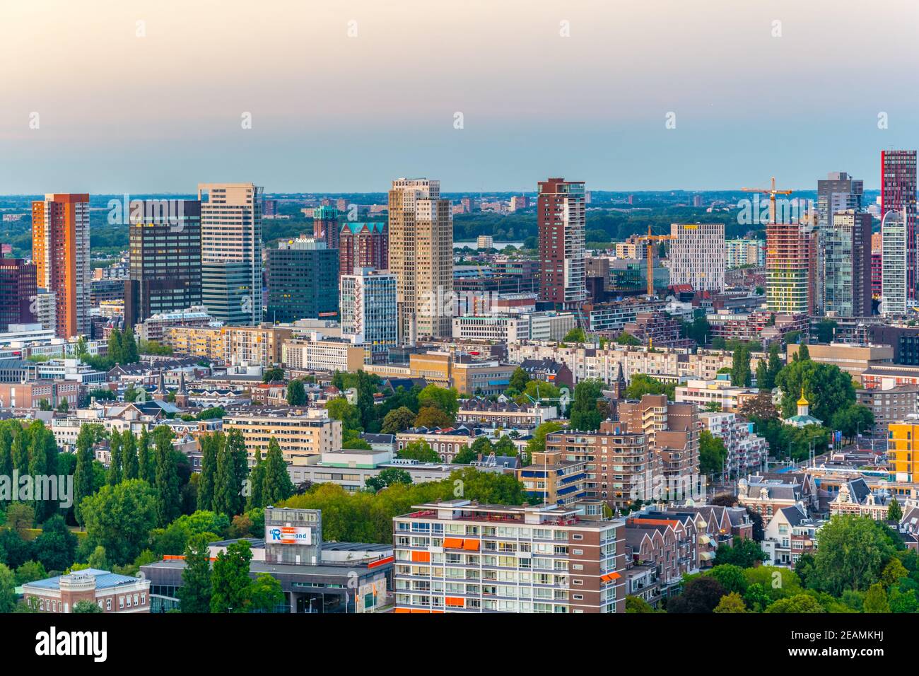 Rotterdam Sunset Rijnhaven aerial hi-res stock photography and images - Alamy