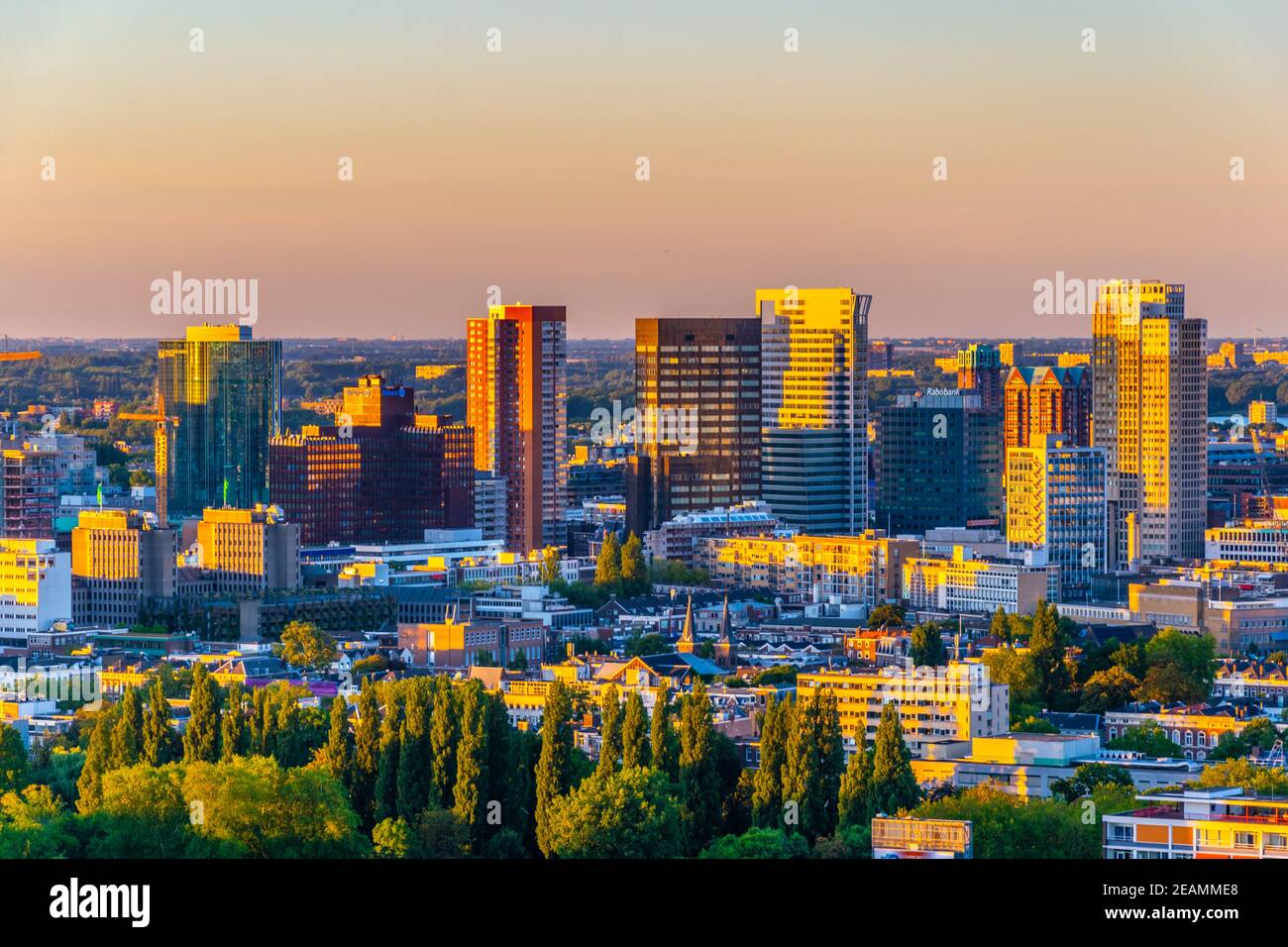 Rotterdam Sunset Rijnhaven aerial hi-res stock photography and images - Alamy