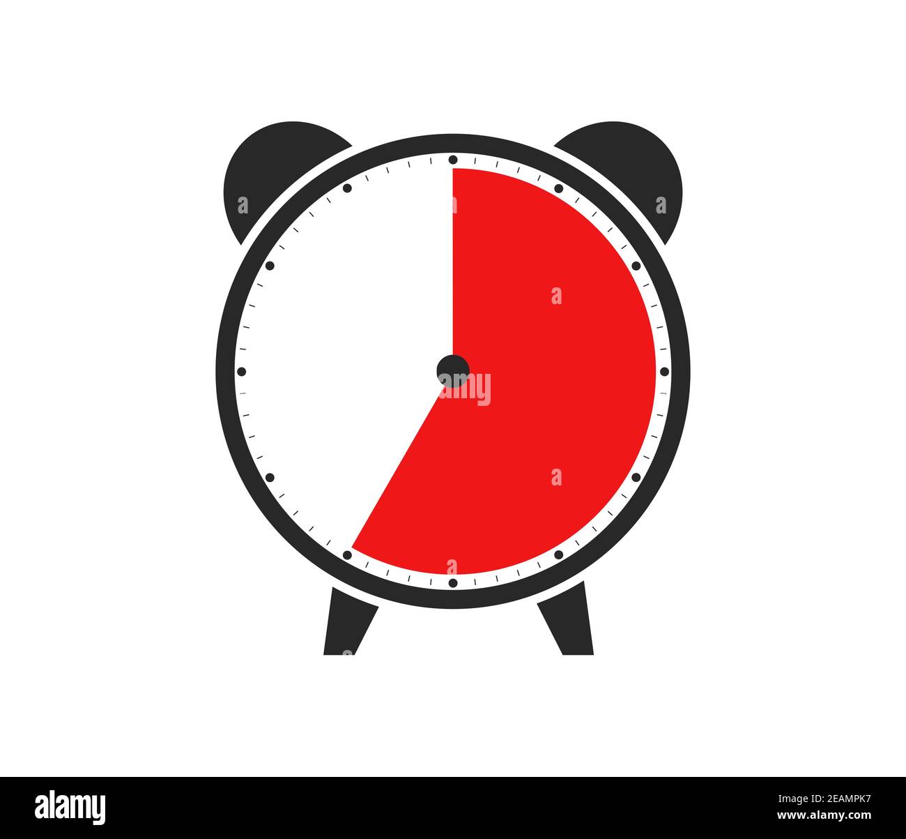 7 Hours, 35 Seconds or 35 Minutes - Alarm-Clock Icon Stock Photo
