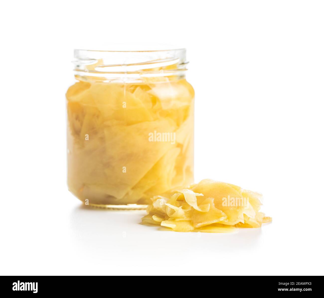 Pickled sushi ginger slices Stock Photo