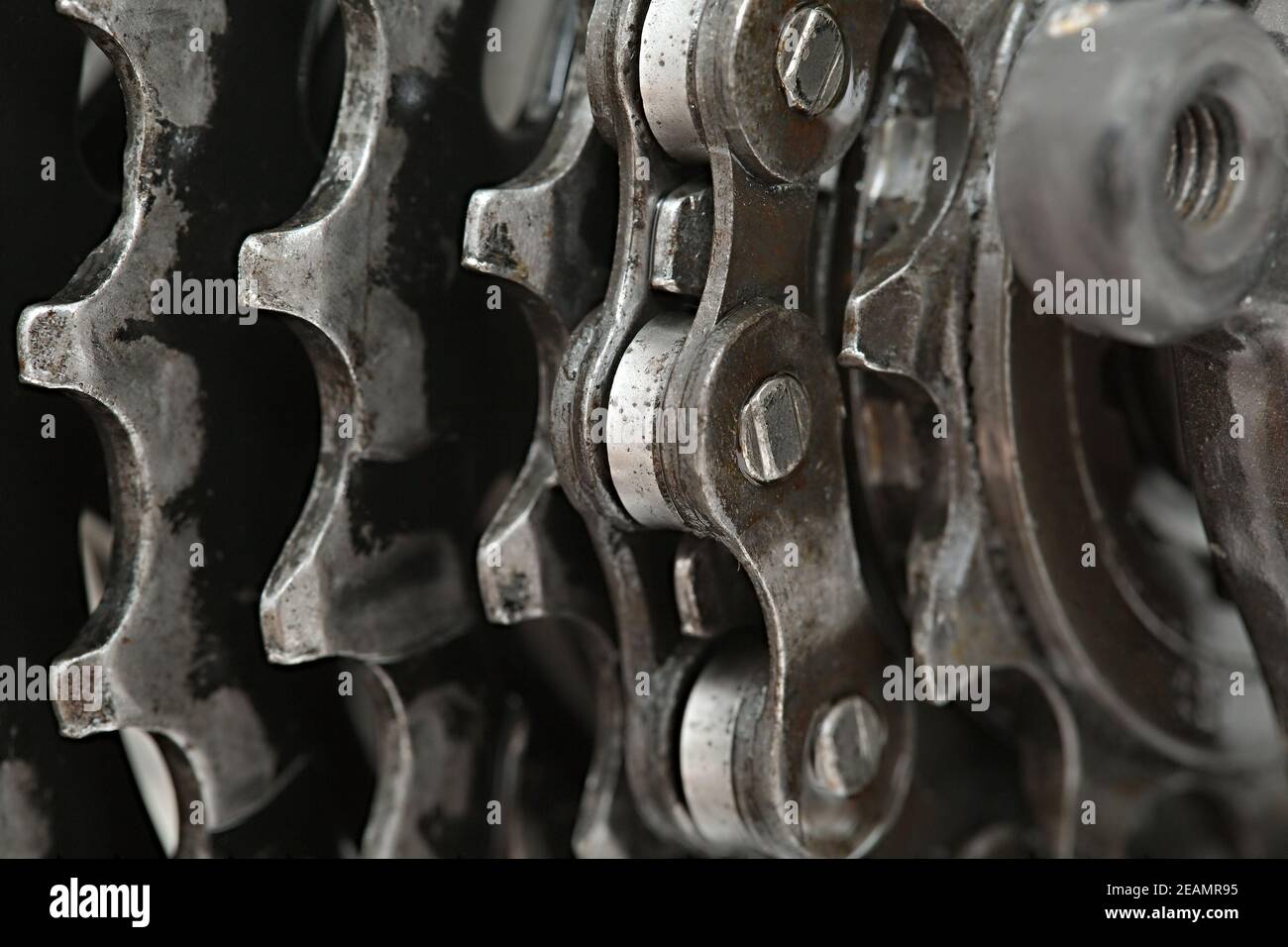 Gear set of a bicycle Stock Photo