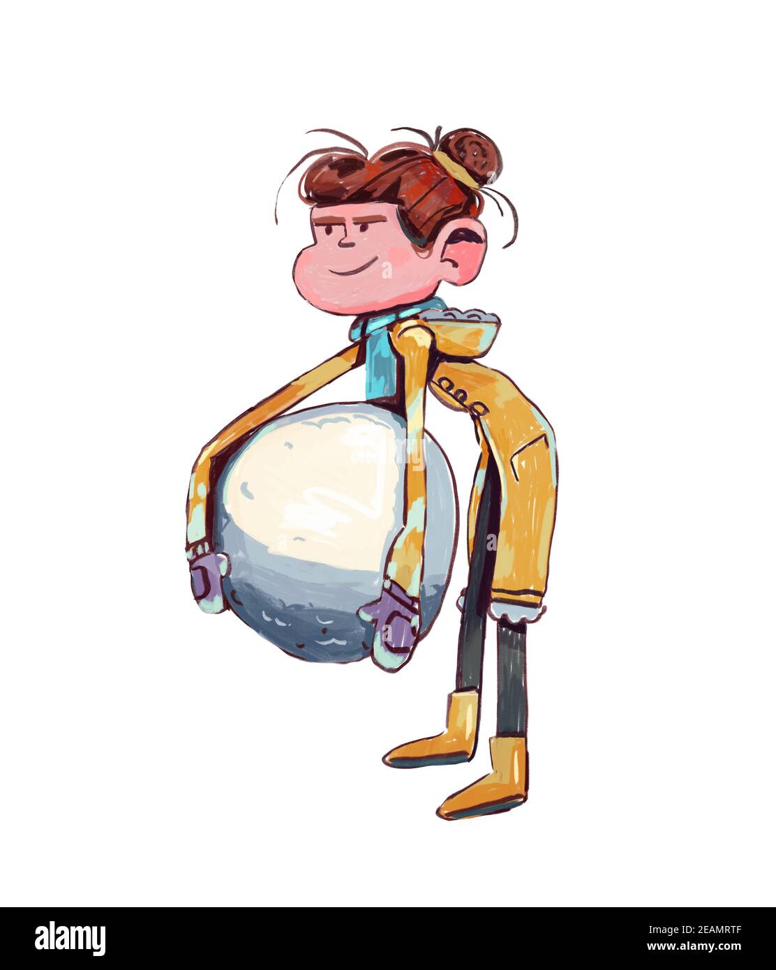 Girl big snowflake Cut Out Stock Images & Pictures - Alamy