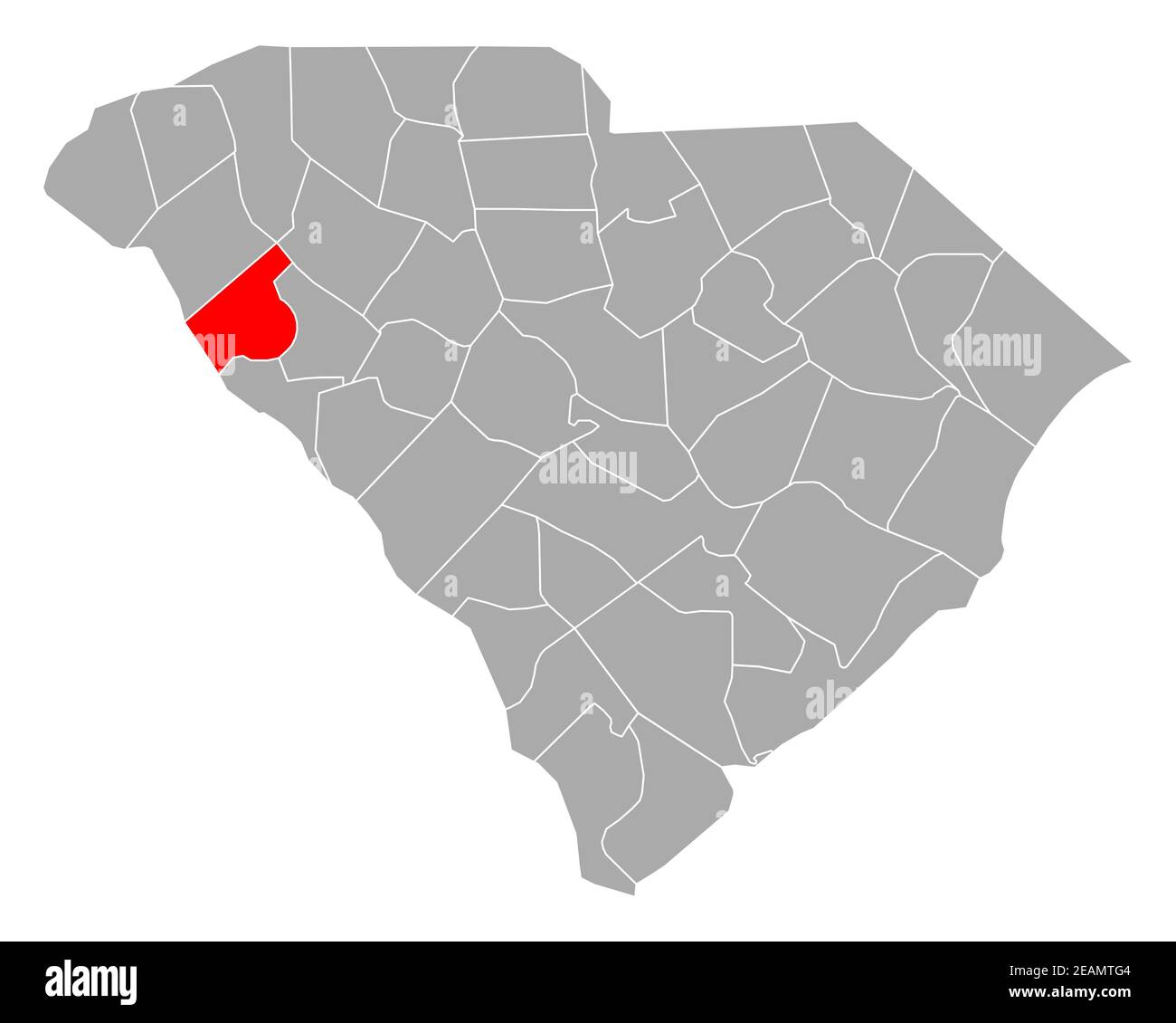 Map of Abbeville in South Carolina Stock Photo Alamy