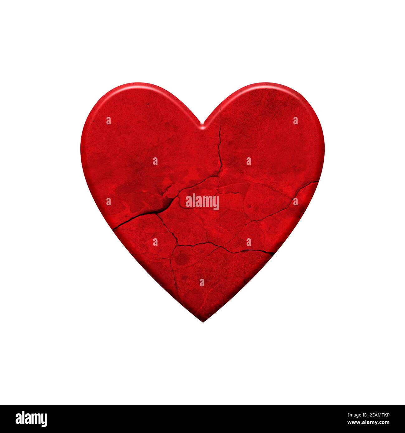 Lovesickness - Red broken Heart Stock Photo - Alamy