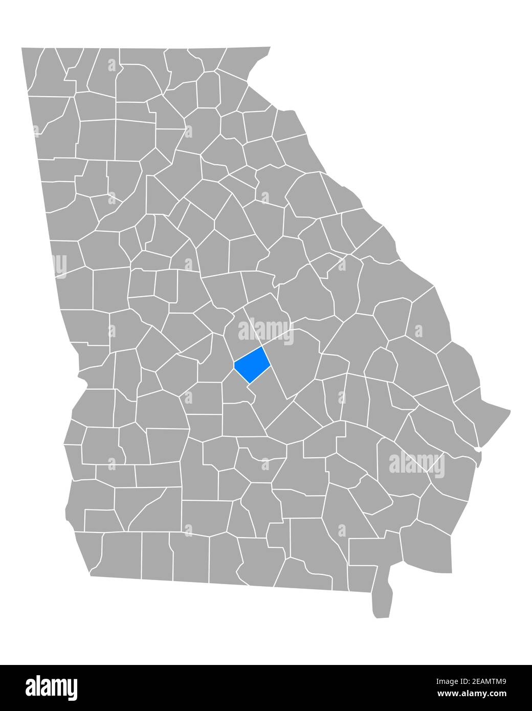 Map of Bleckley in Georgia Stock Photo