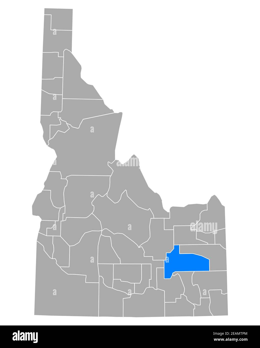 Map of Bingham in Idaho Stock Photo Alamy