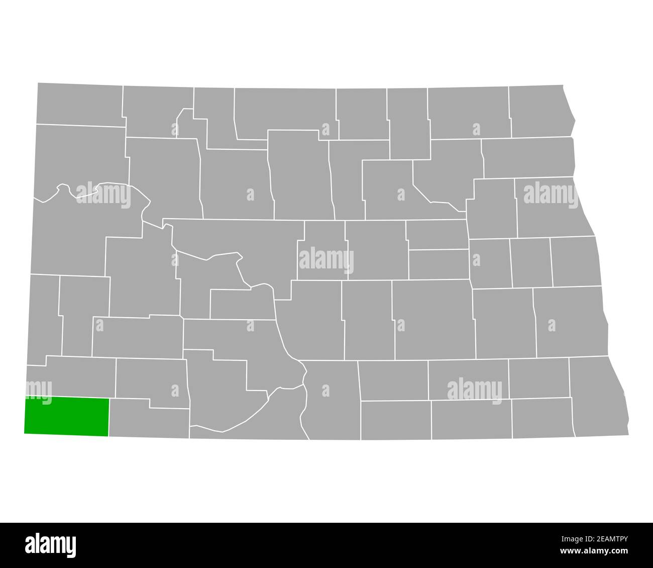 Map of Bowman in North Dakota Stock Photo Alamy