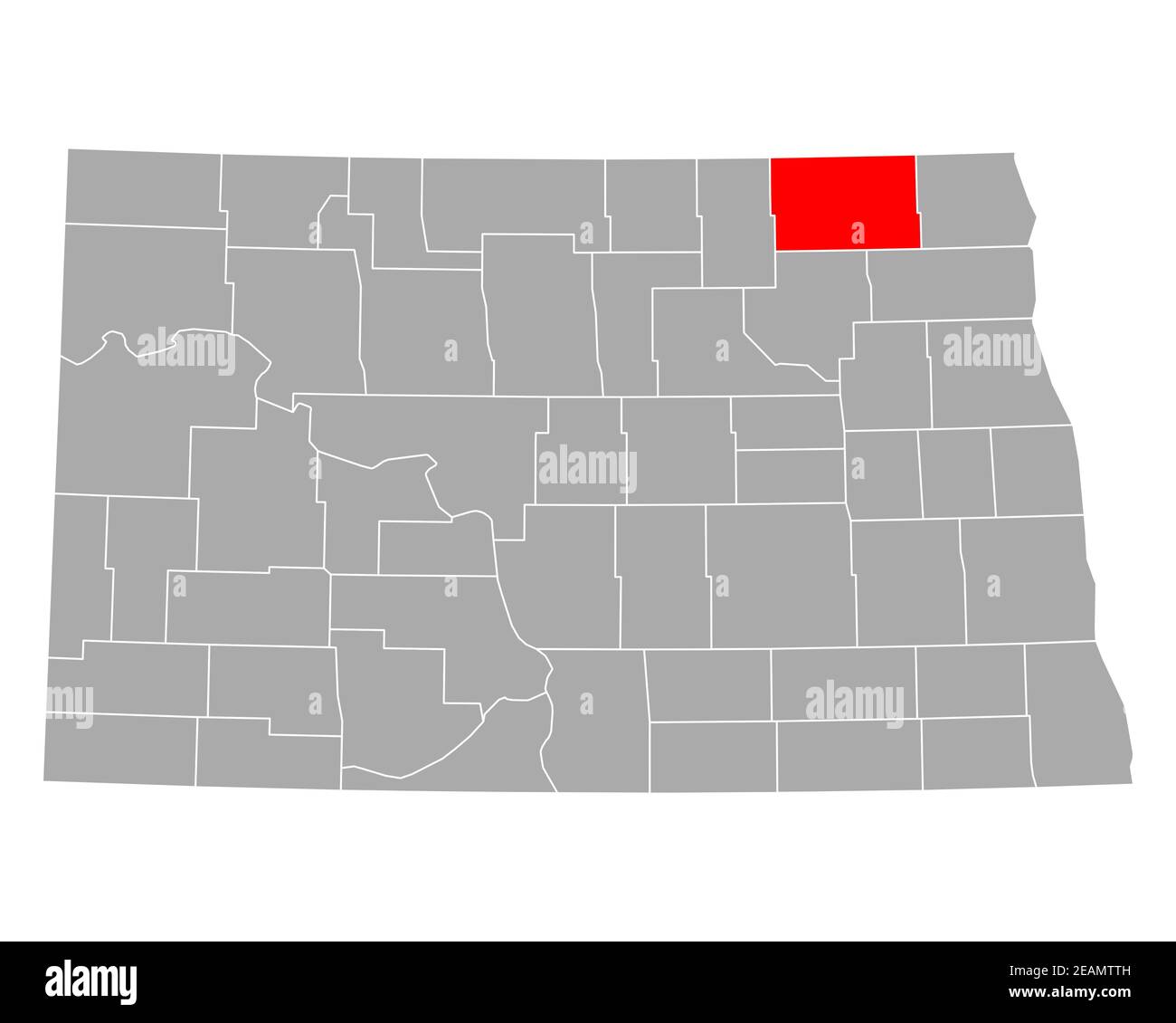 Map of Cavalier in North Dakota Stock Photo Alamy