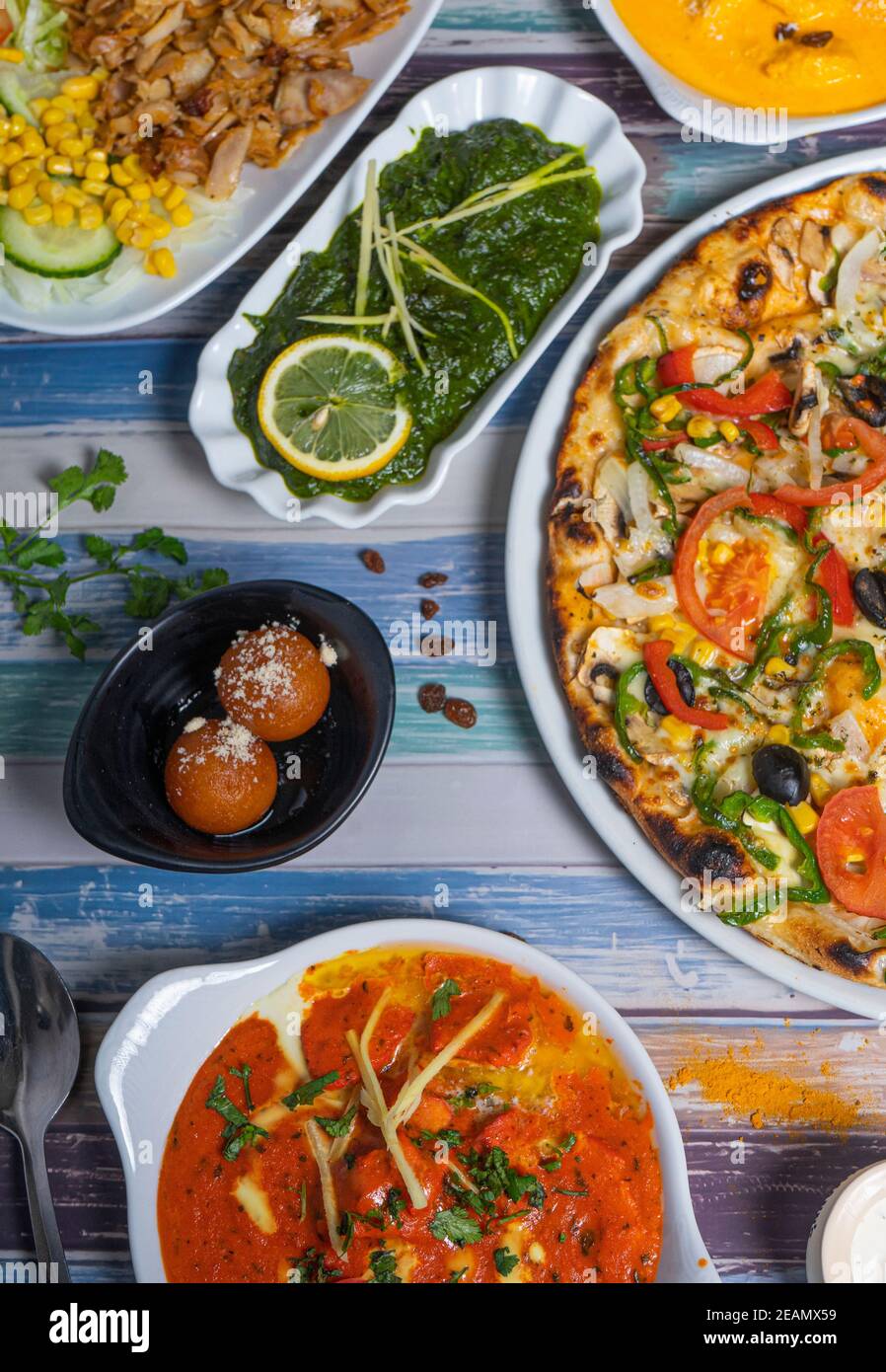 Indian curries and Stock Photo Alamy