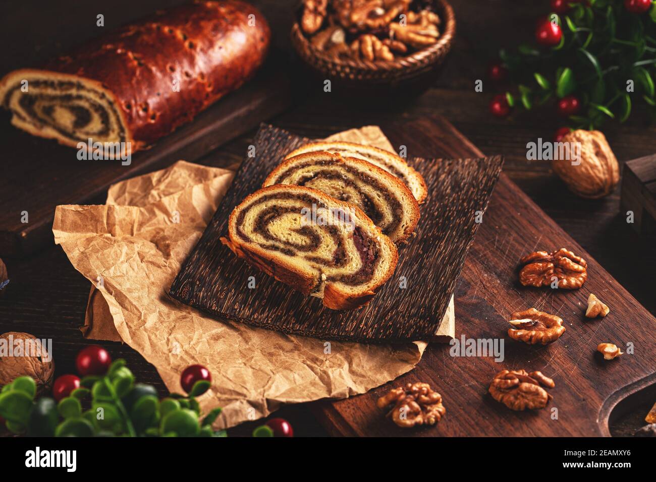 Homemade roll cake Stock Photo Alamy