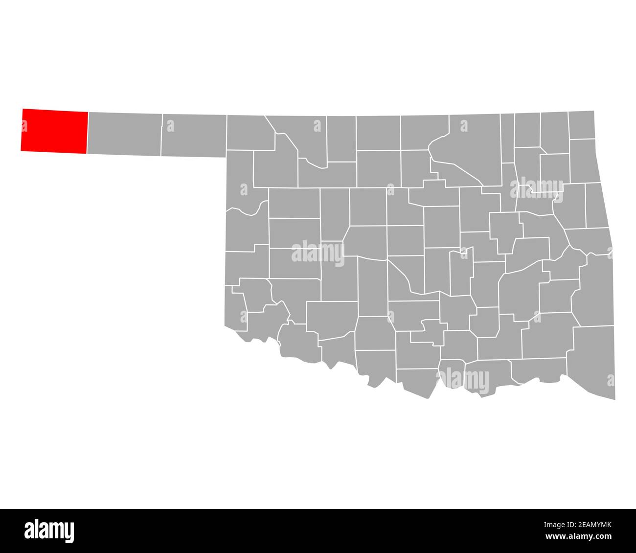 Map of Cimarron in Oklahoma Stock Photo