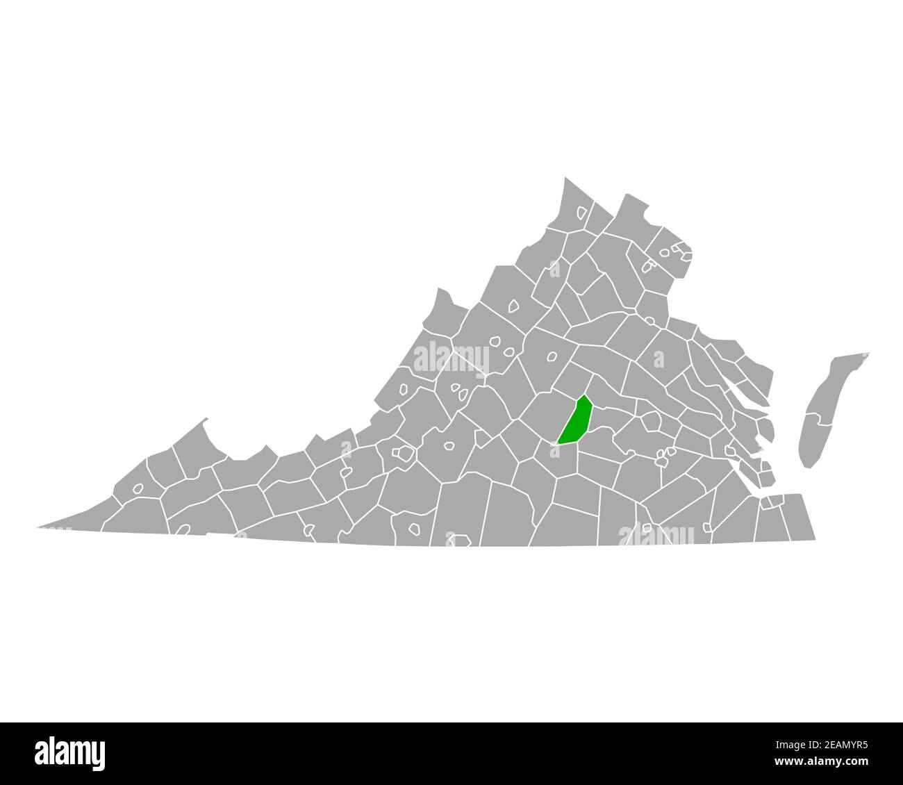 Map of Cumberland in Virginia Stock Photo Alamy